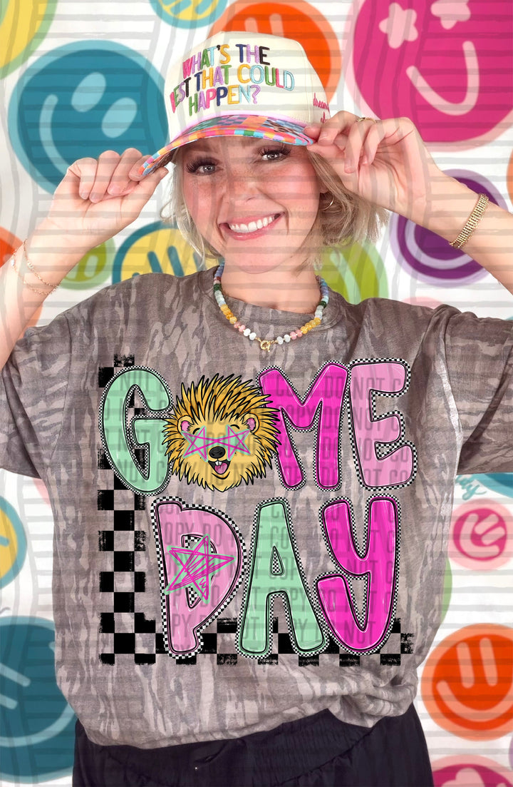 Porcupines Game Day Starry Eyes mascot DTF transfer