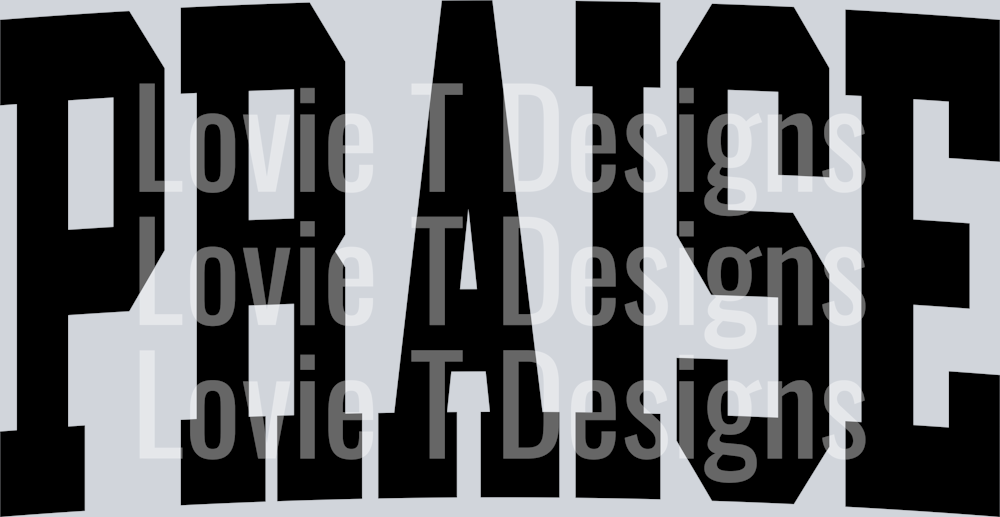 PRAISE GOD COLLEGE BLOCK BLACK