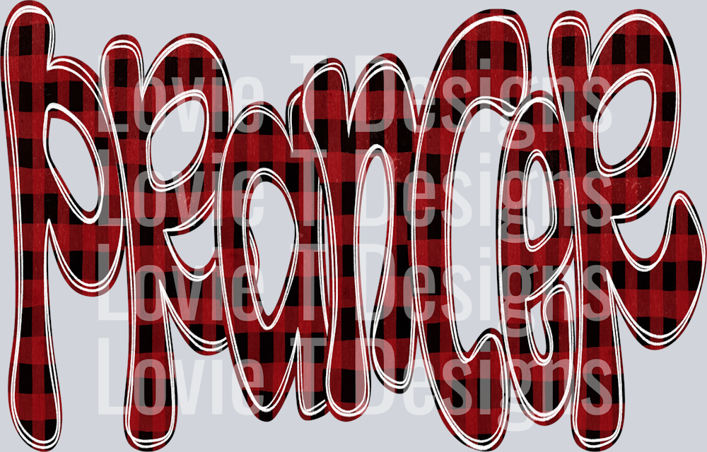 Prancer Funky Doodle Buffalo Check