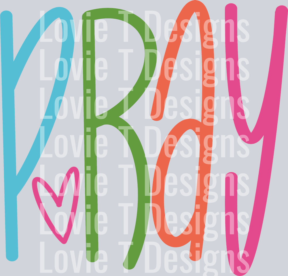 PRAY LETTERING