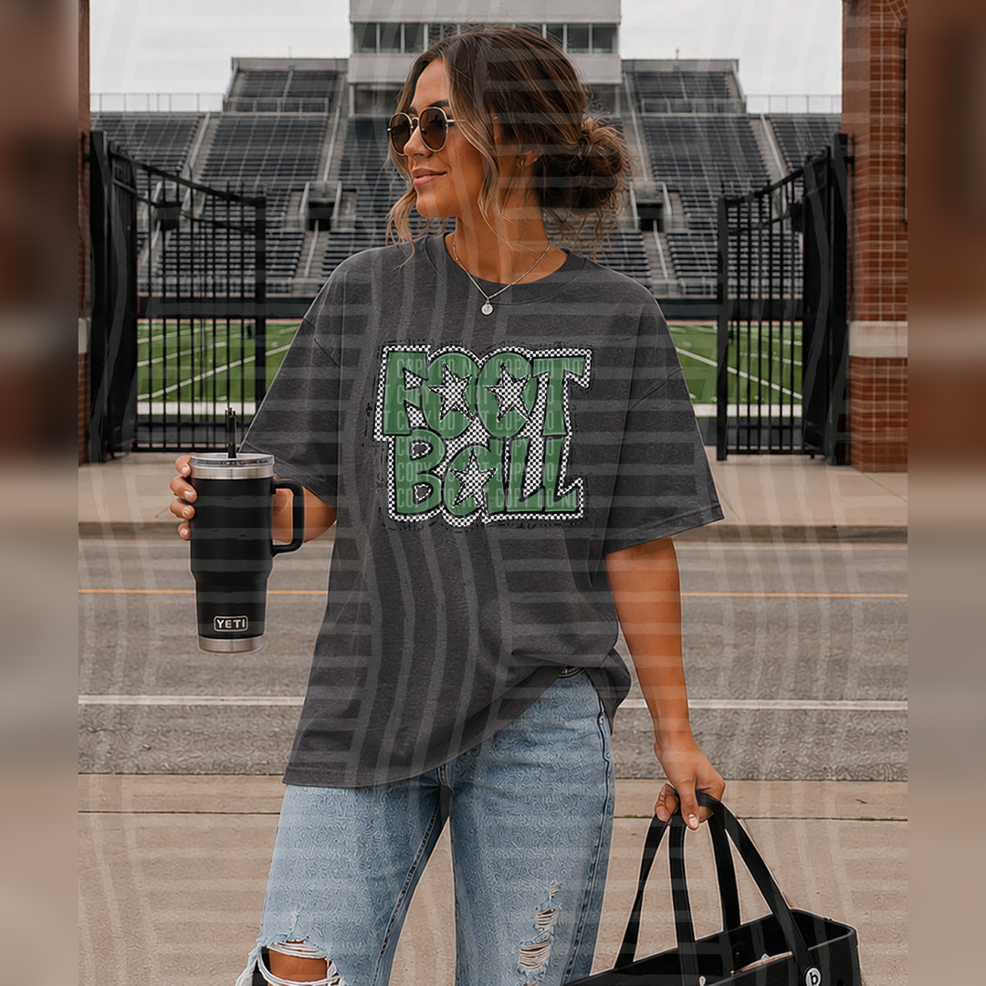Preppy Checker Football Hunter Stars – DTF Transfer