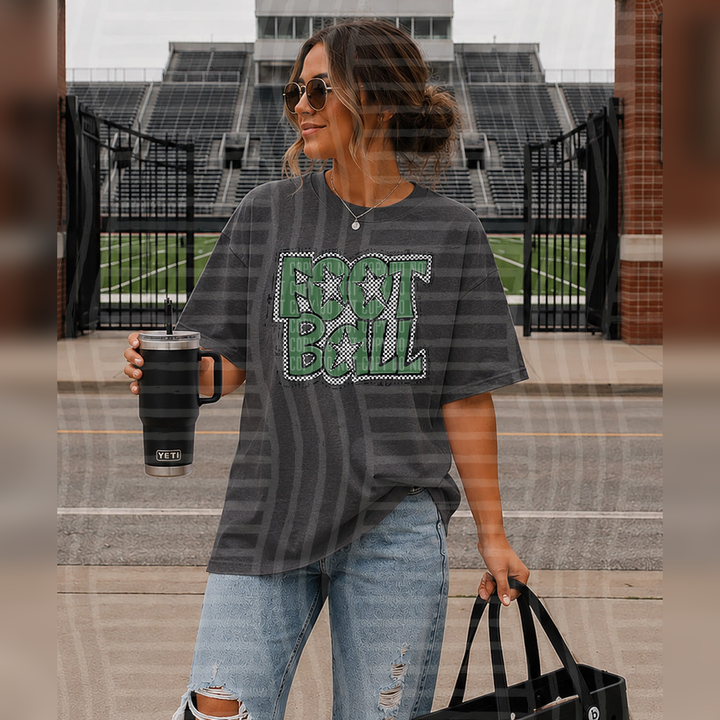 Preppy Checker Football Hunter Stars – DTF Transfer