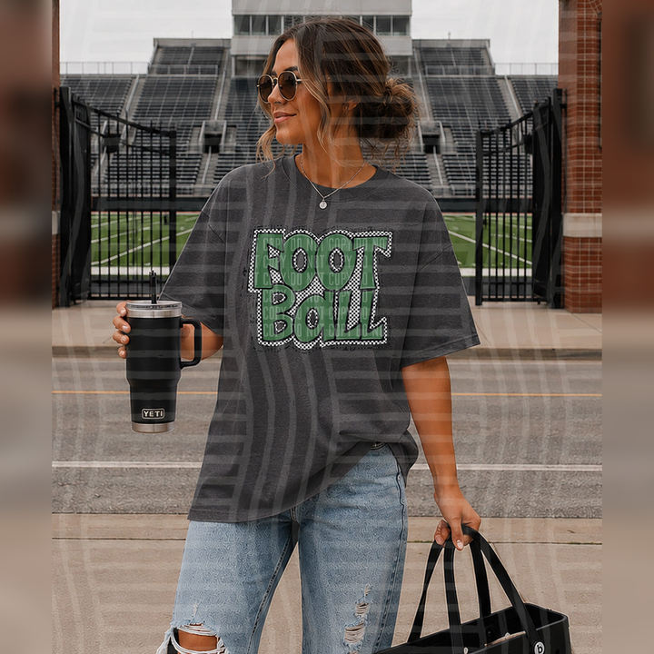 Preppy Checker Football Hunter – DTF Transfer