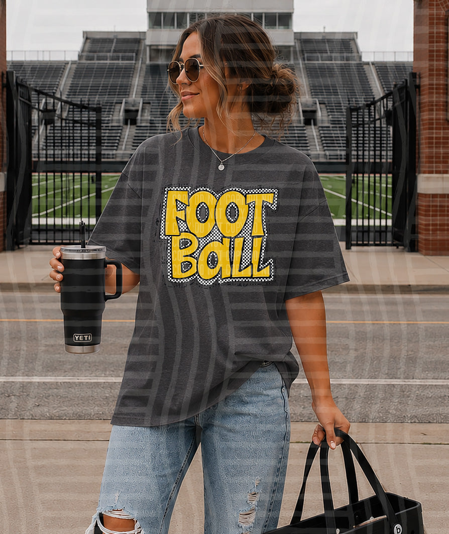 PREPPY CHECKER FOOTBALL MUSTARD