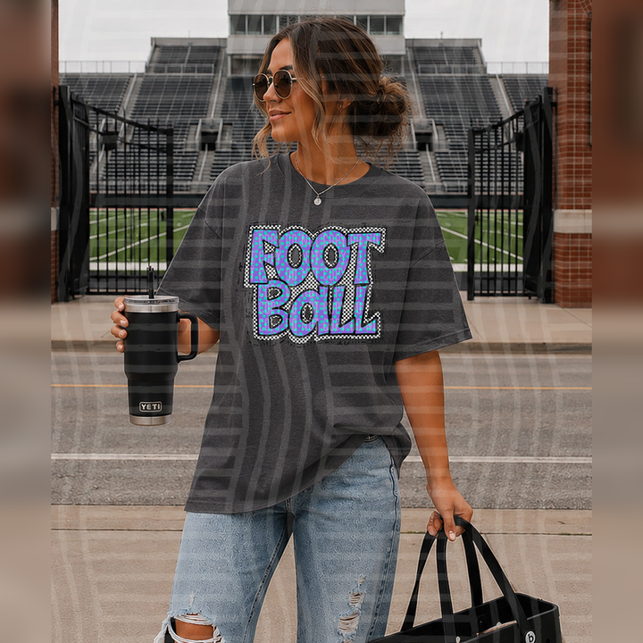 Preppy Checker Football Preppy – DTF Transfer