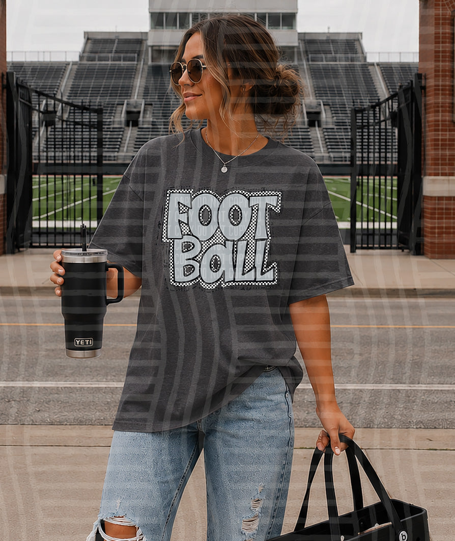 PREPPY CHECKER FOOTBALL SILVER