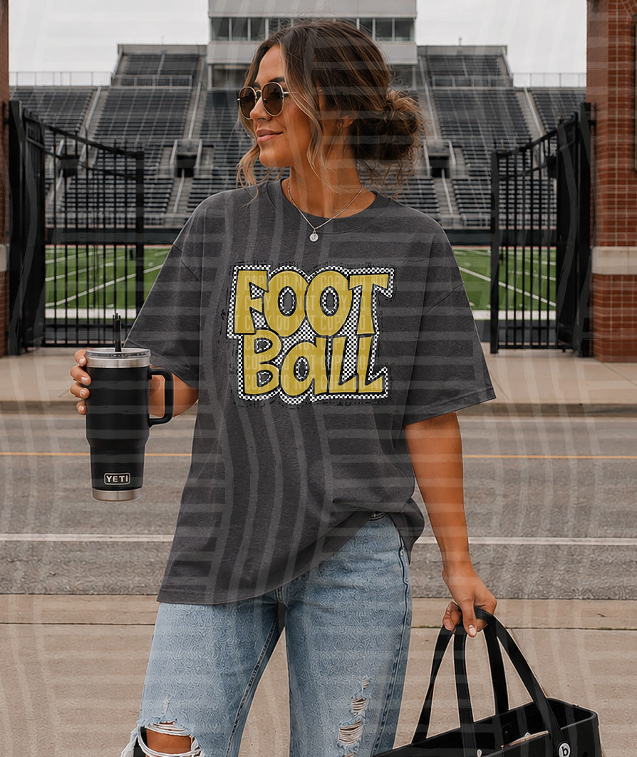 PREPPY CHECKER FOOTBALL GOLD