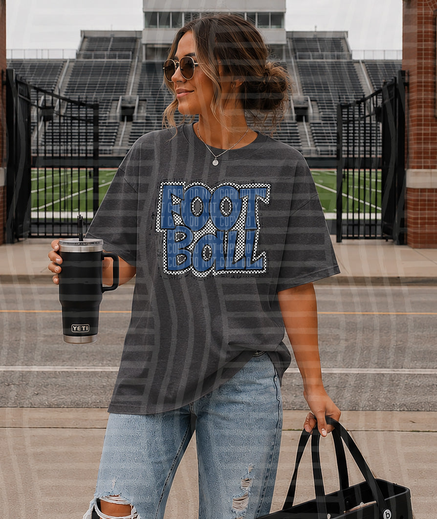 PREPPY CHECKER FOOTBALL NAVY