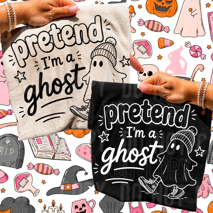 PRETEND I'M A GHOST WHITE mockup