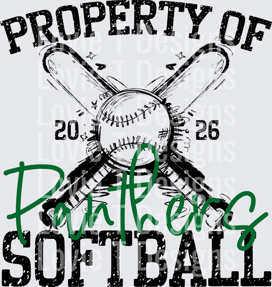 PROPERTY OF SOFTBALL GREEN PANTHERS