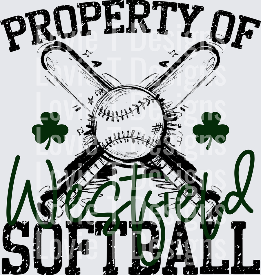 PROPERTY OF SOFTBALL WESTFIELD DARK GREEN CUSTOM BROOKE