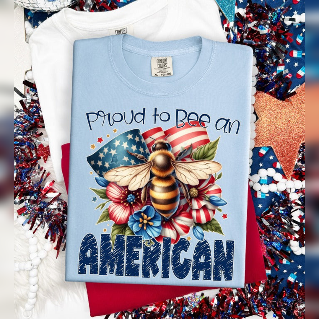 Proud to Bee an American – DTF Transfer