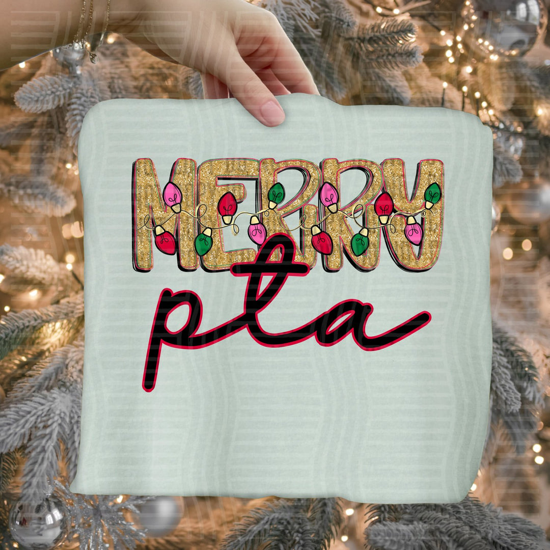 PTA Merry Lights School Staff DTF transfer