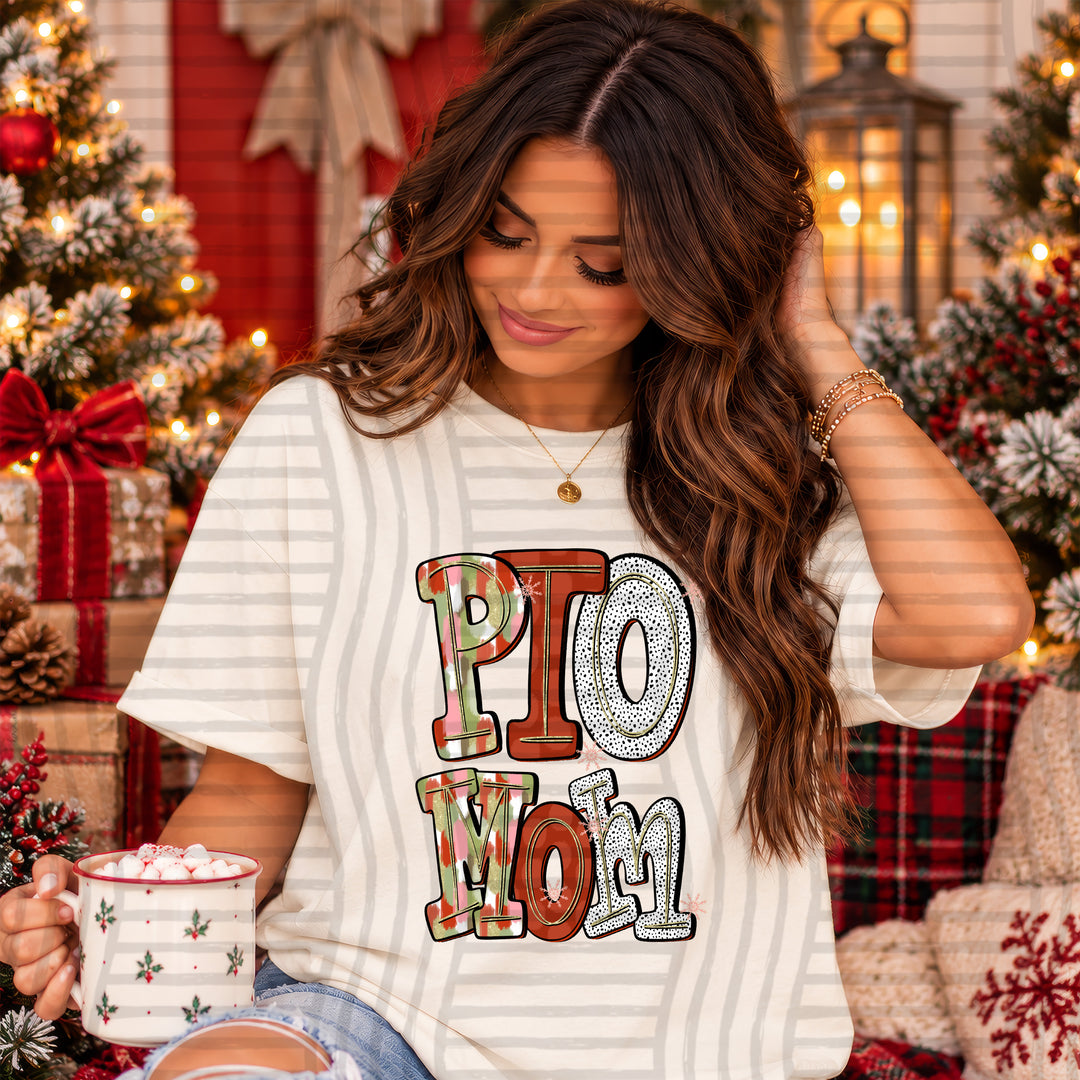 PTO Mom Merry Scribbles School Staff DTF transfer