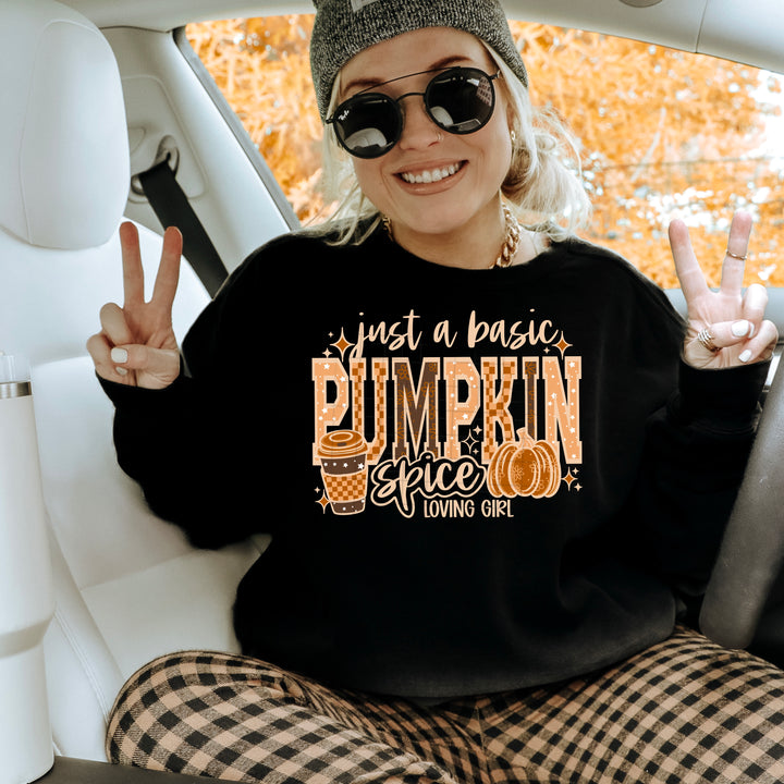 Pumpkin Spice Loving Girl Brown Words DTF transfer design – image 1