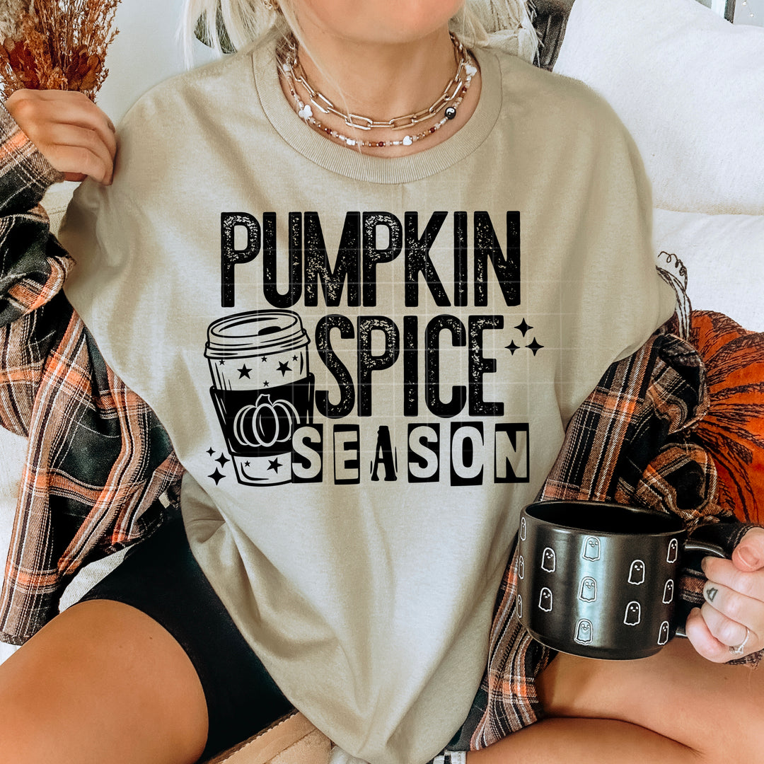 Pumpkin Spice Season Single Color DTF transfer design – image 1