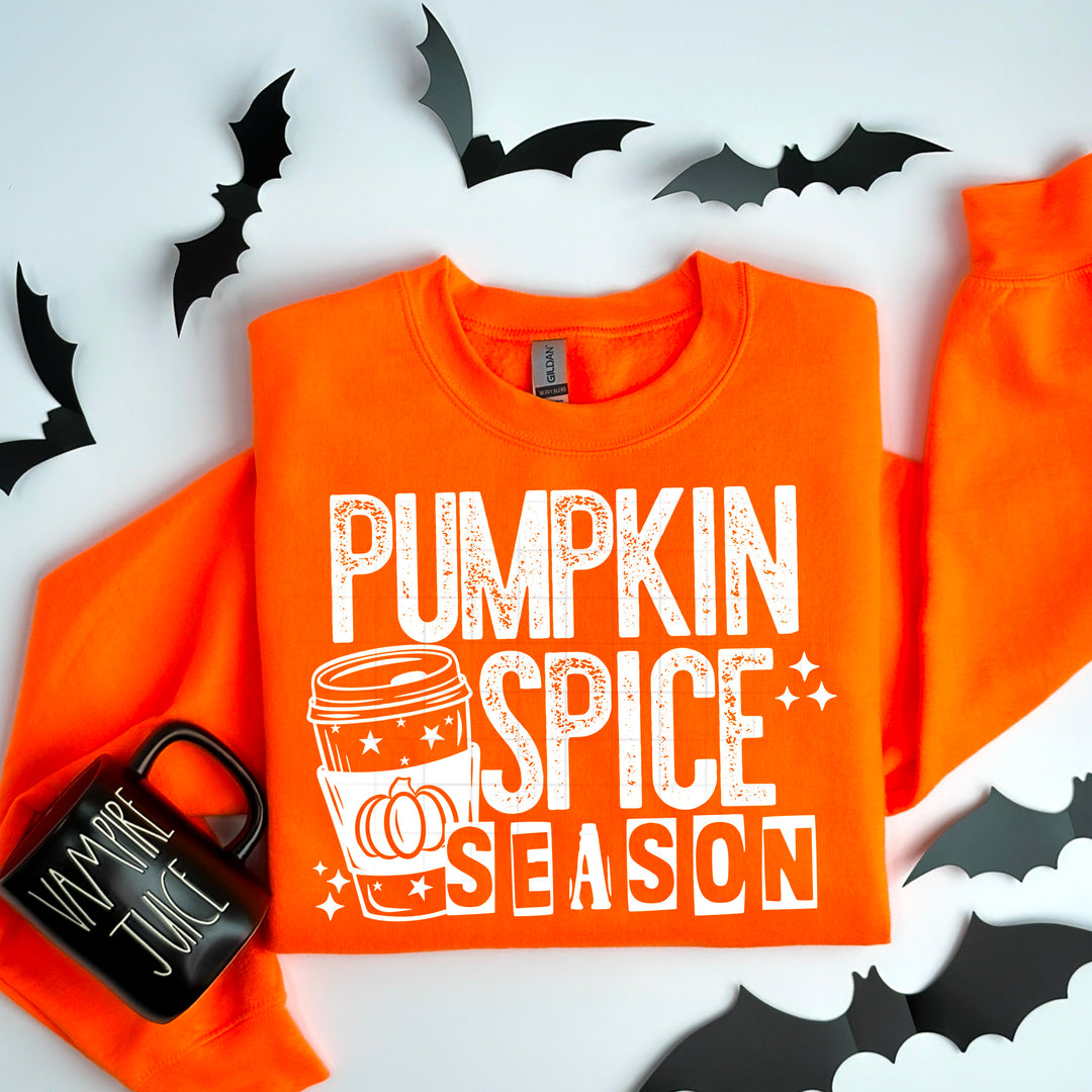 Pumpkin Spice Season Single Color White DTF transfer design – image 1