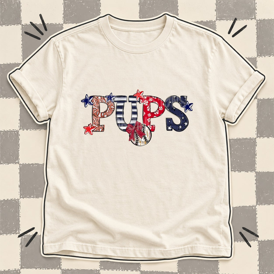 Pups Mixed Doodle Baseball Mascots – Ballpark Classic DTF transfer mockup