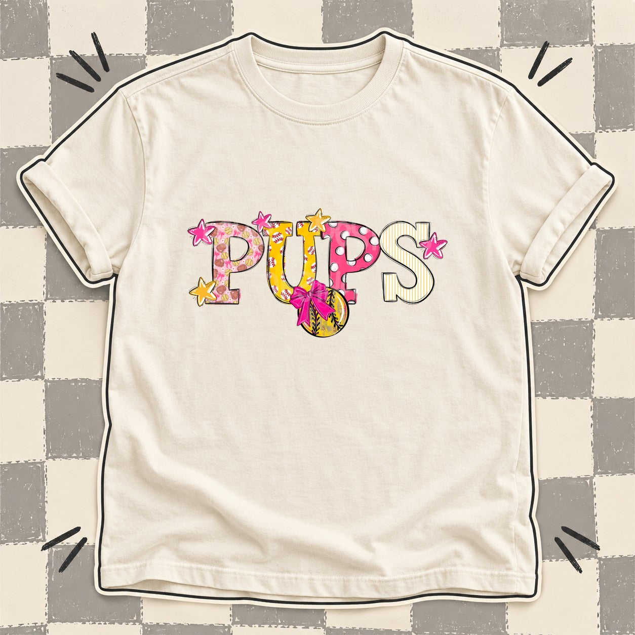 Mixed Doodle Softball Mascots – Sweet Softball Pups design