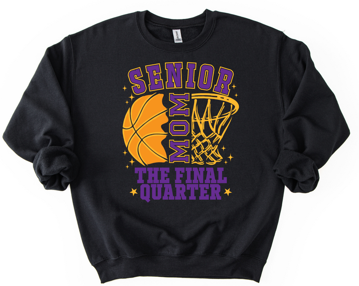PURPLE AND GOLD SENIOR MOM BASKETBALL
