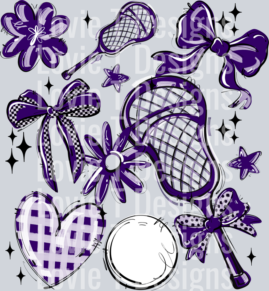 PURPLE PLAY BALL LACROSSE COLLAGE
