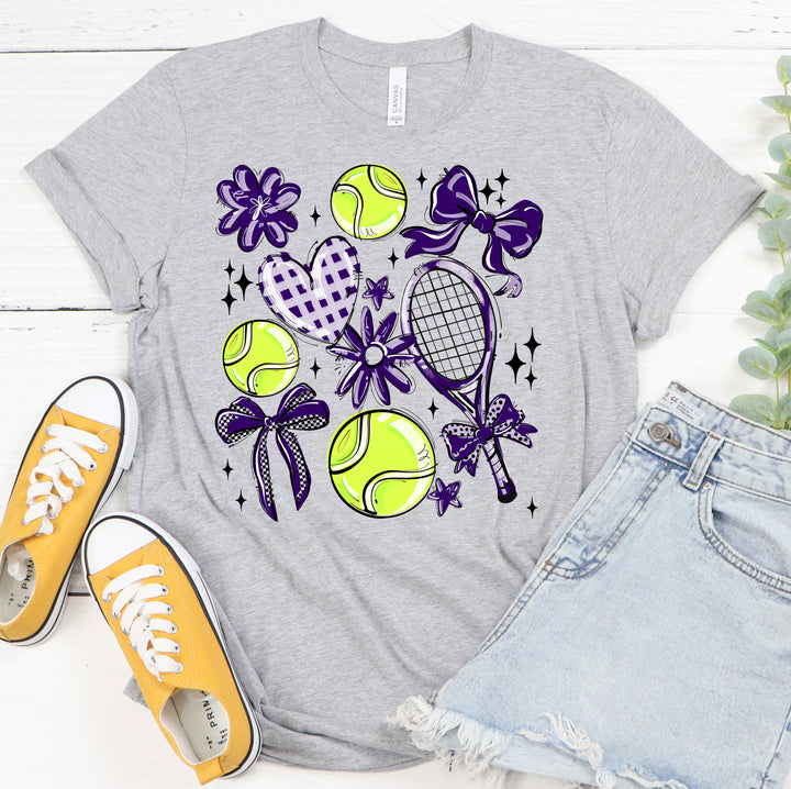 PURPLE PLAY BALL TENNIS COLLAGE