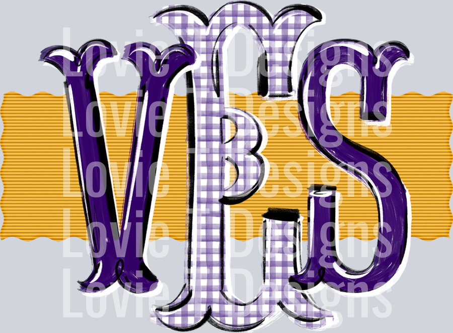 PURPLE VES WITH YELLOW GOLD RIBBON