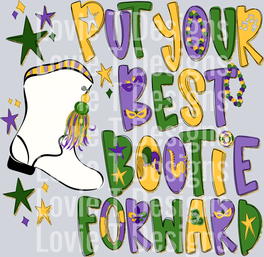 PUT YOUR BEST BOOTIE FORWARD - FAUX GLITTER