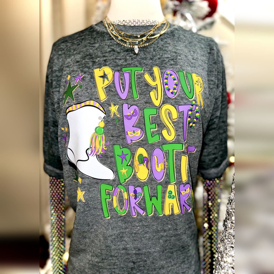 Put Your Best Bootie Forward - No Glitter – DTF Transfer