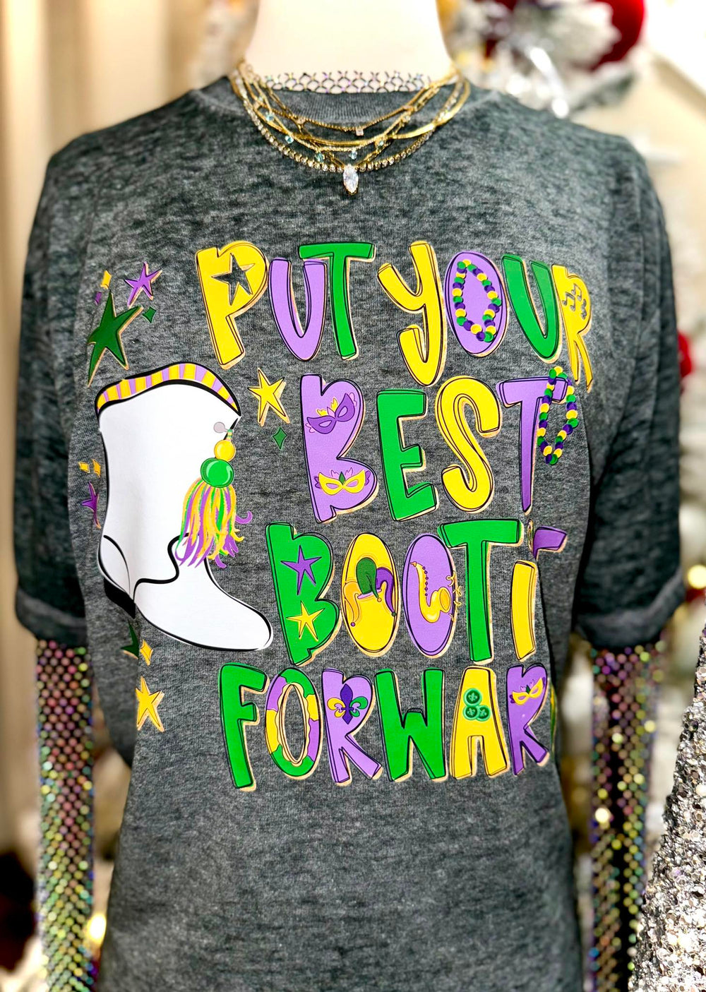Put Your Best Bootie Forward - No Glitter DTF transfer design – image 1
