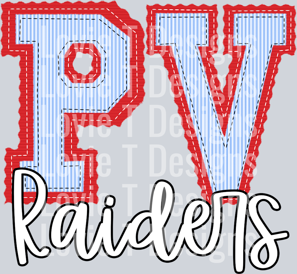 PV RAIDERS RED BASE COLUMBIA BLUE TOP SEERSUCKER