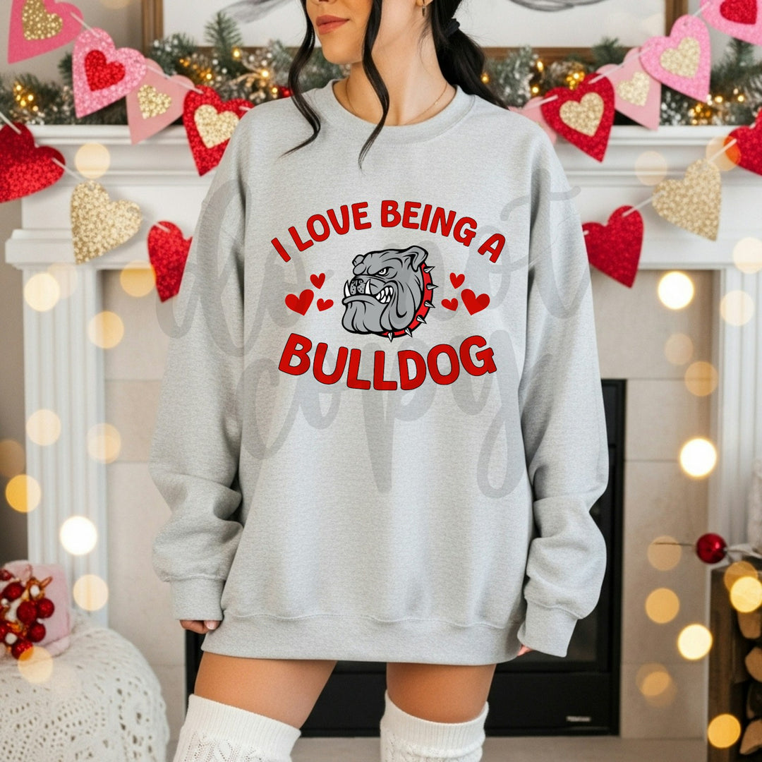 I Love Being a Mascot Hearts customizable DTF transfer mockup