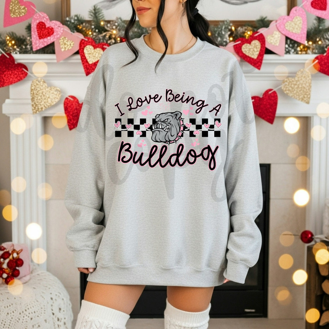 I Love Being a Mascot Checkered customizable DTF transfer mockup