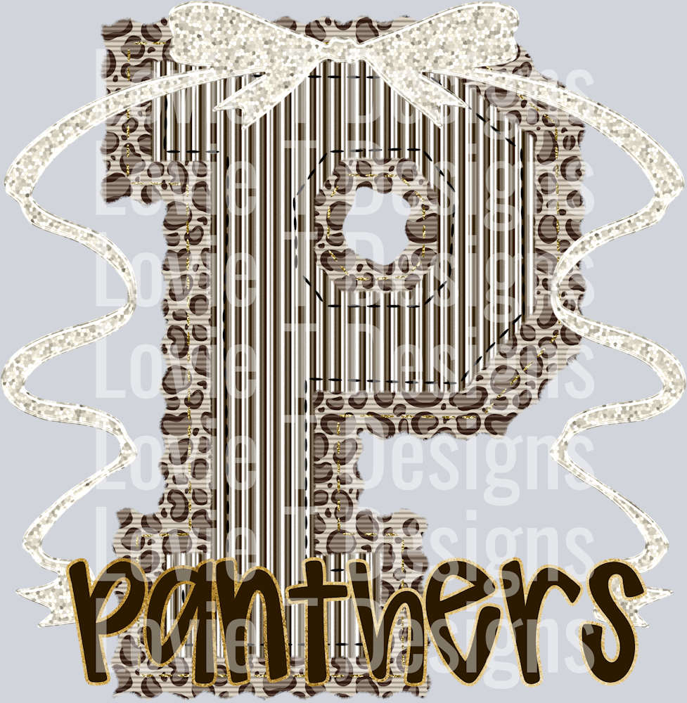 PANTHERS SMALL LEOPARD PREPSTER WITH BOW