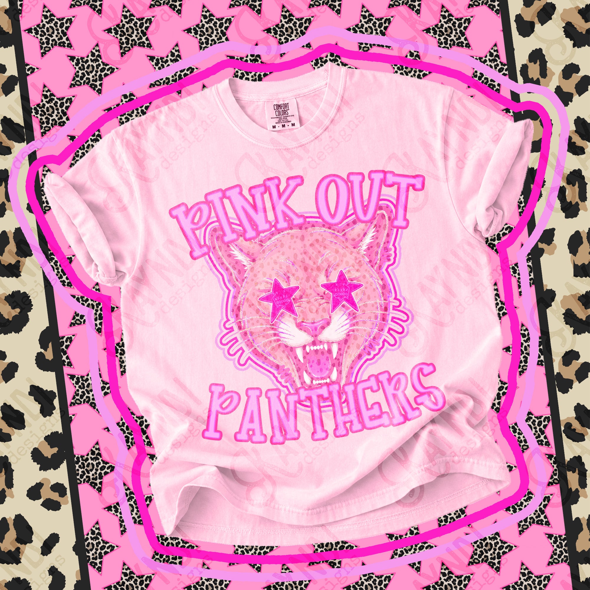 Pink Out Mascots Panthers 2 mockup