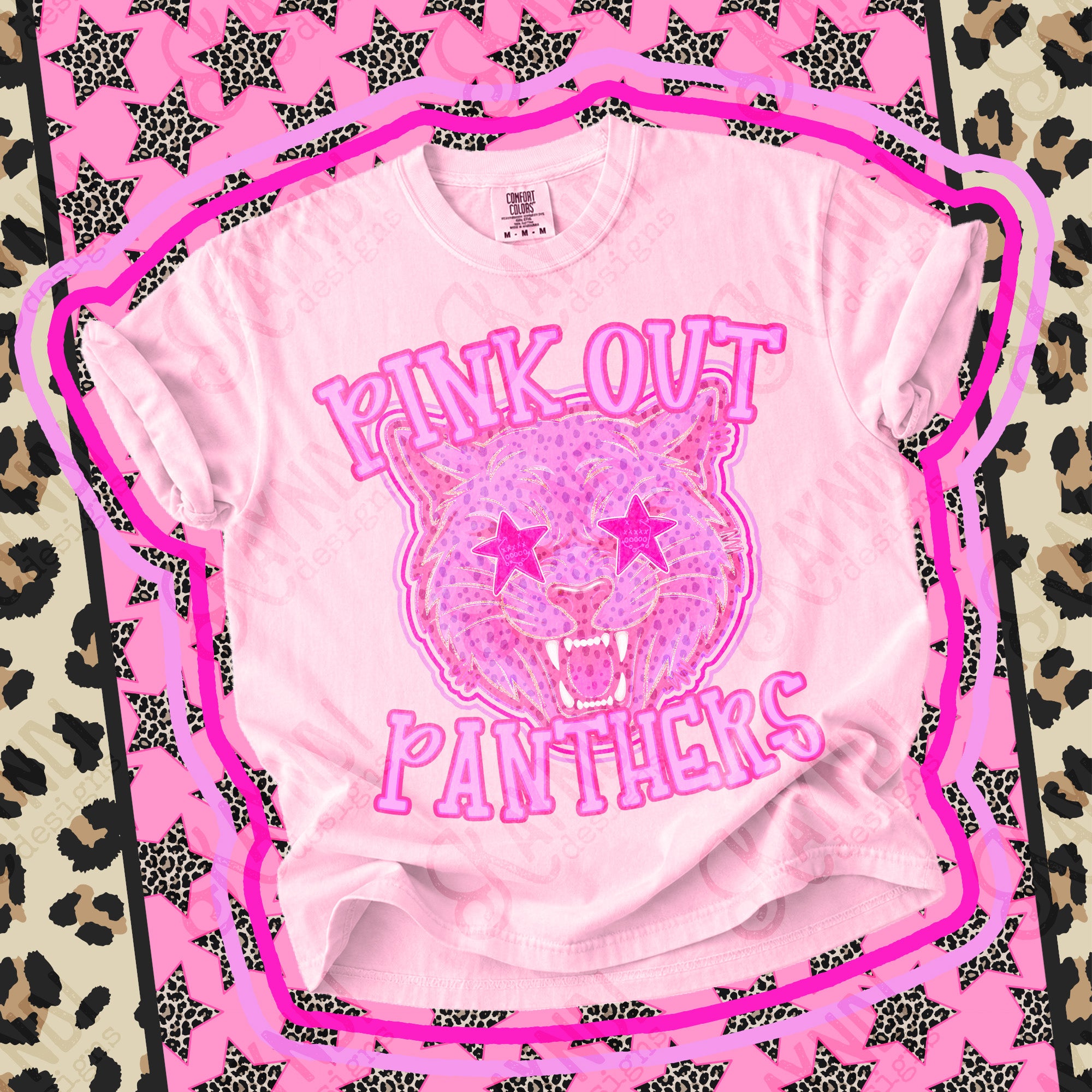 Pink Out Mascots Panthers 3 mockup