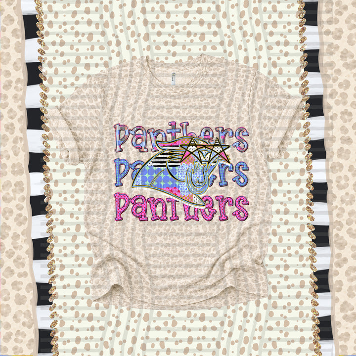 Panthers Dolly Doodle mascot DTF transfer