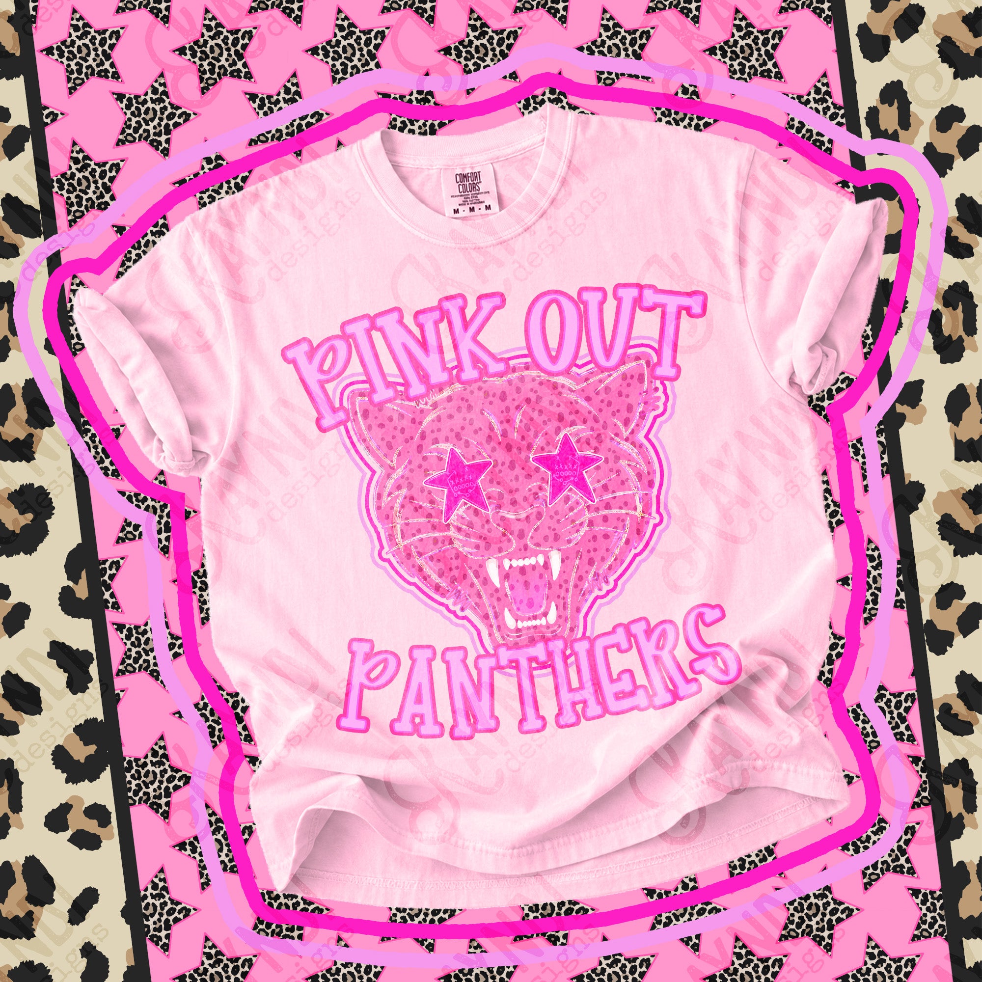Pink Out Mascots Panthers mockup