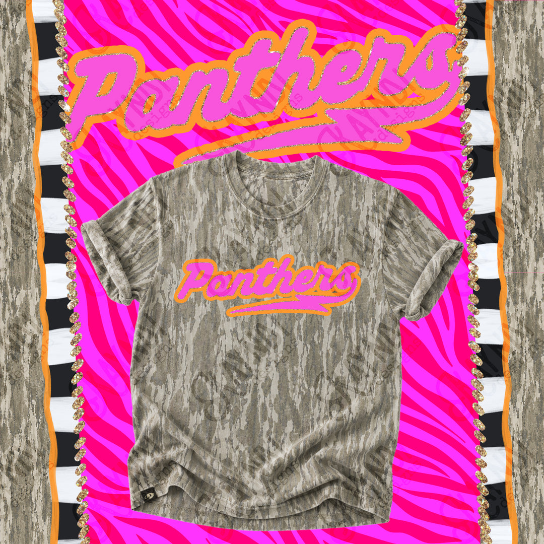Prism Script Mascot Light Wash Camo Tee