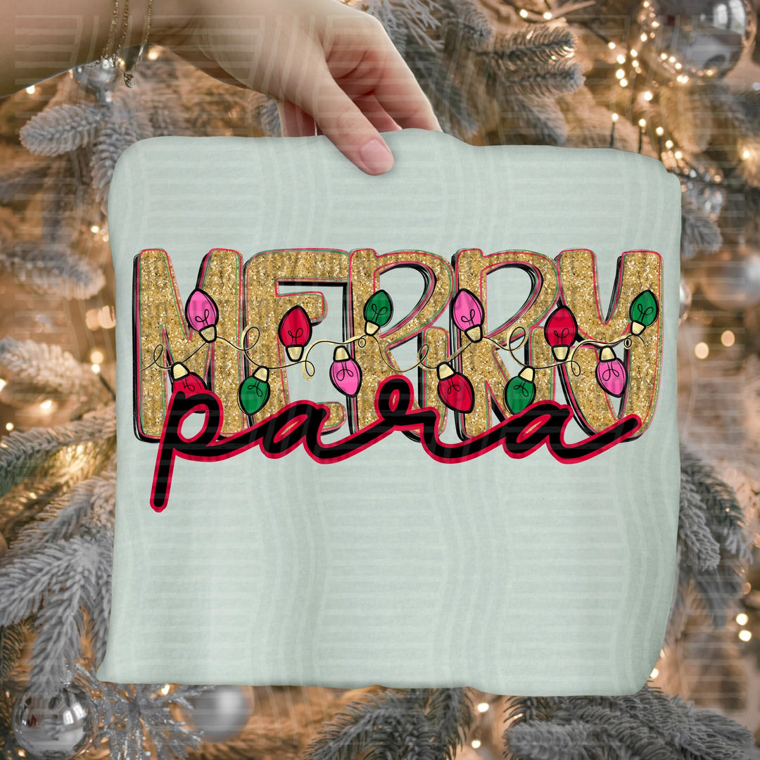 Para Merry Lights School Staff DTF transfer
