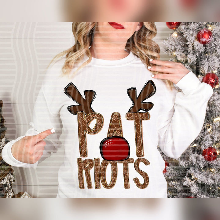 Patriots Deer Antler Mascots DTF transfer