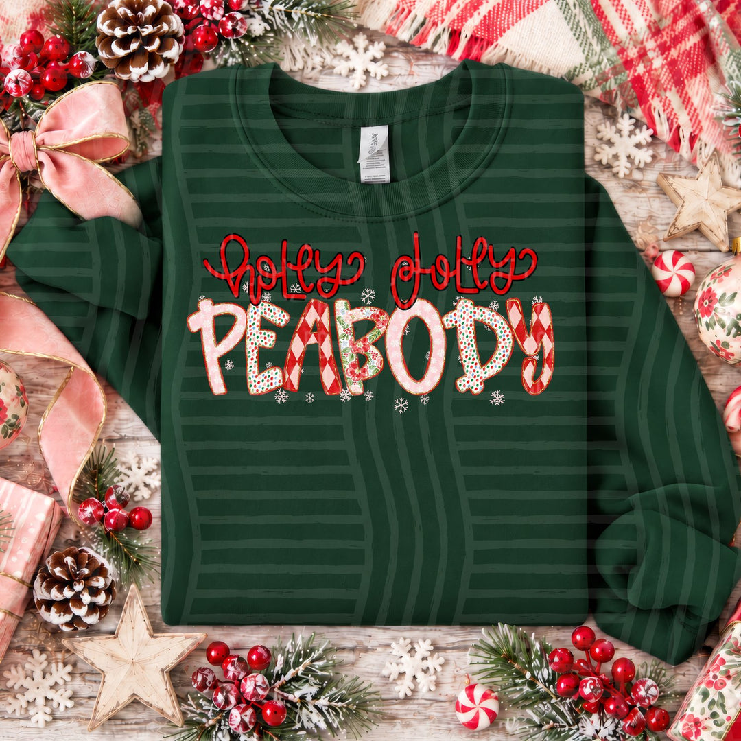 Peabody Holly Jolly Confetti Mascots DTF transfer