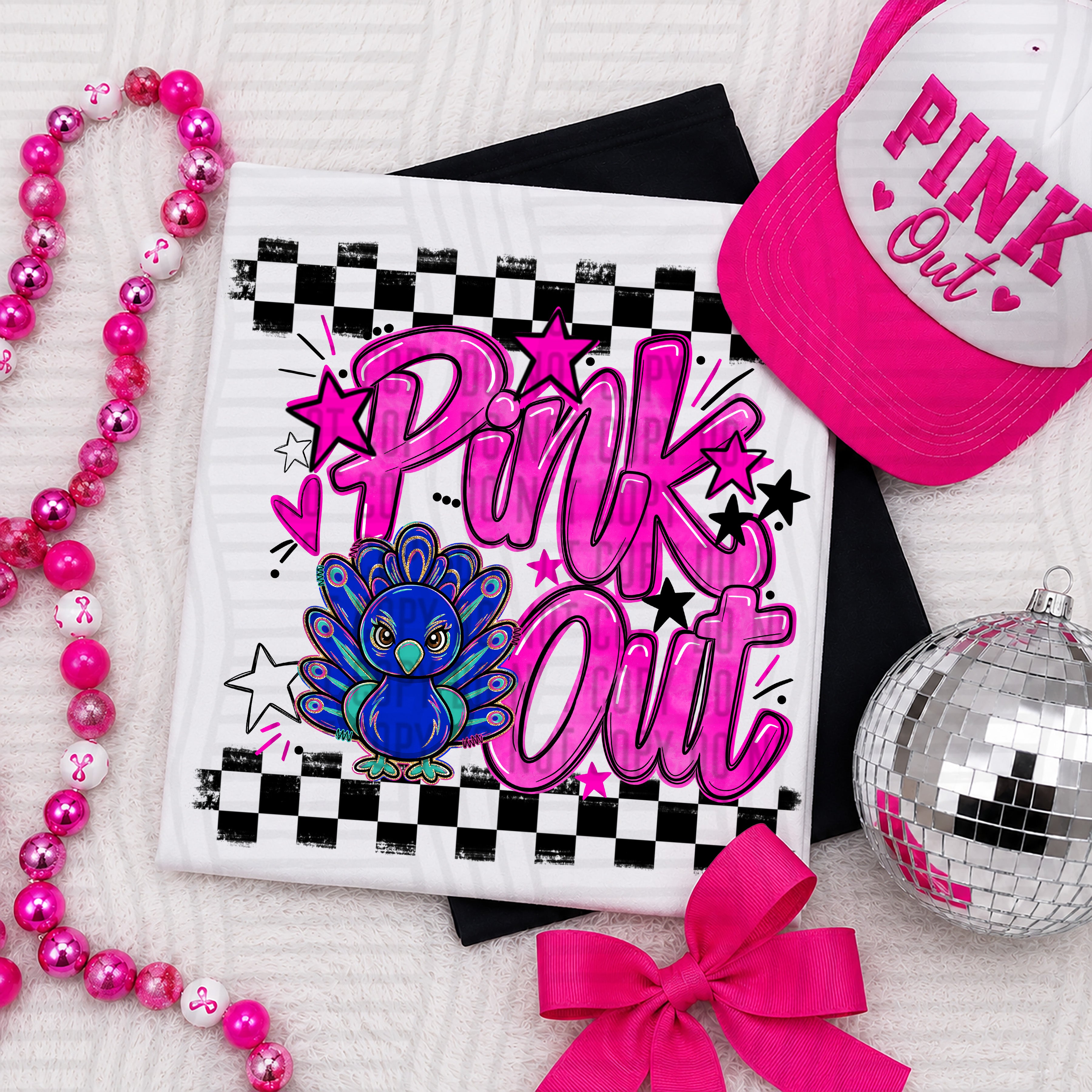 Pink Out Mascots CC Peacocks design