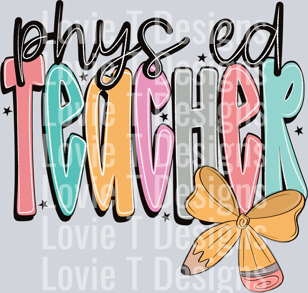 Phys Ed Teacher Doodle Pencil