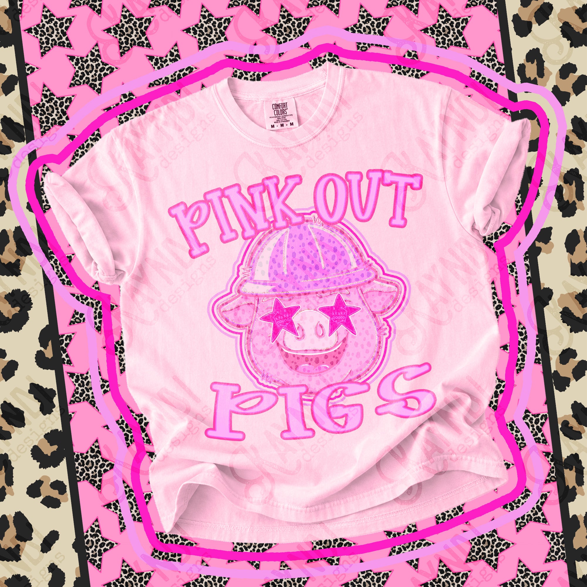 Pink Out Mascots Pigs mockup