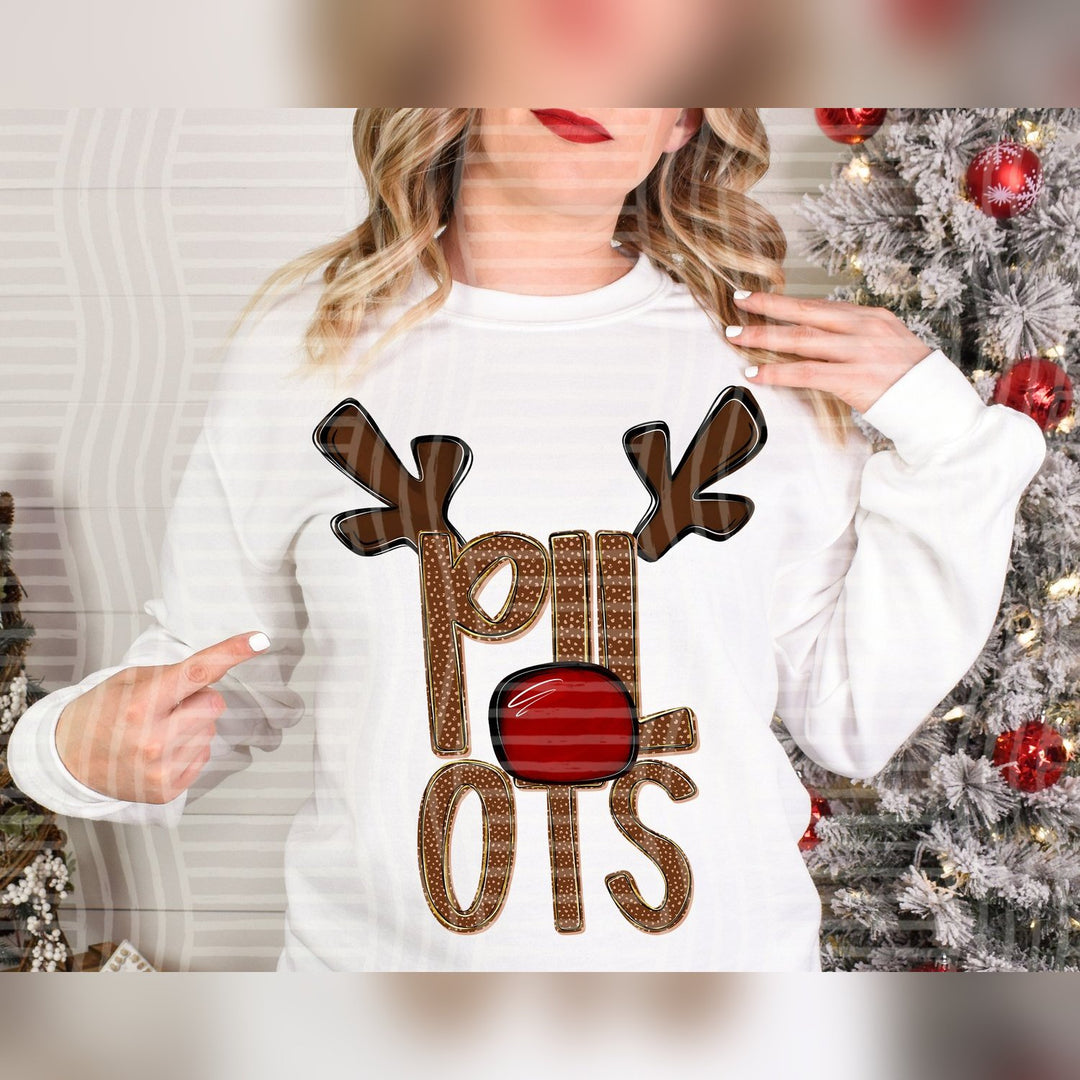 Pilots Deer Antler Mascots DTF transfer