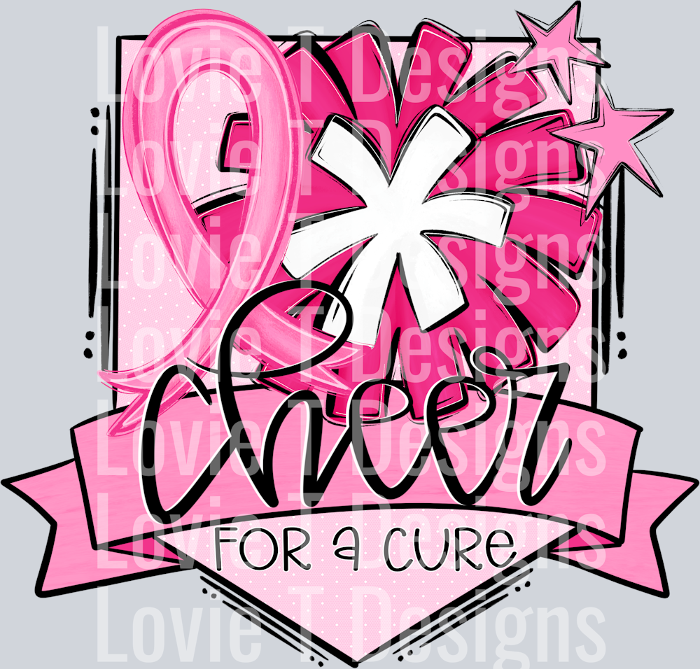 Pink Cheer For A Cure Badge