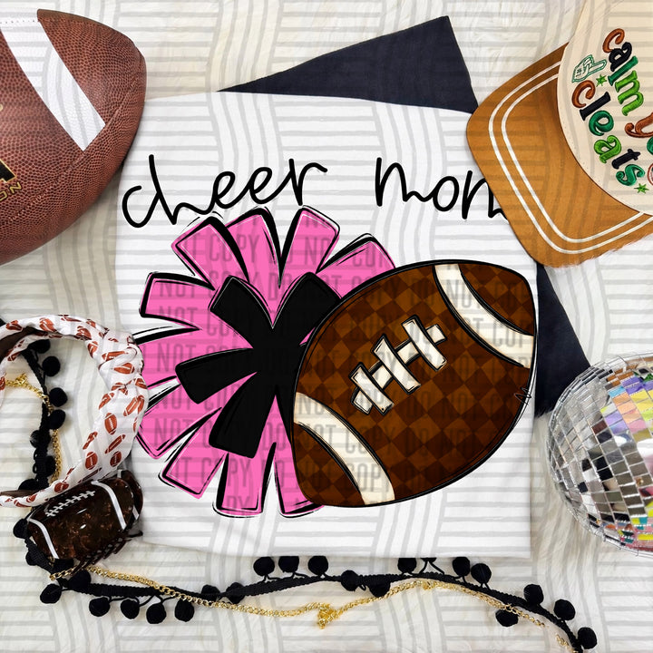 Cheer Mom DTF transfer in Pink & Black