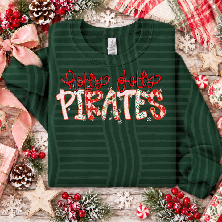 Pirates Holly Jolly Confetti Mascots DTF transfer