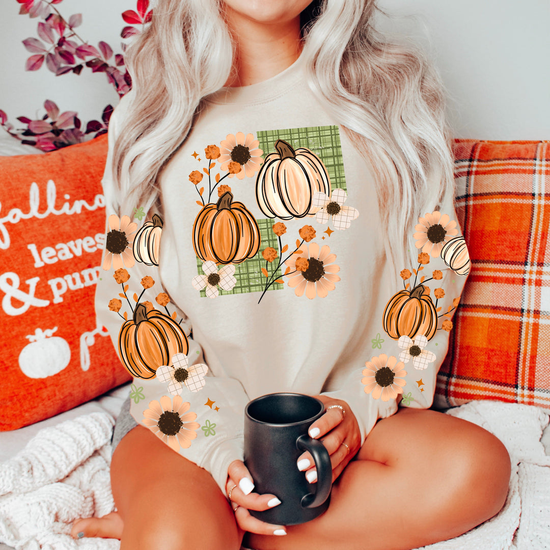 Plaid Pumpkins Sleeves mockup
